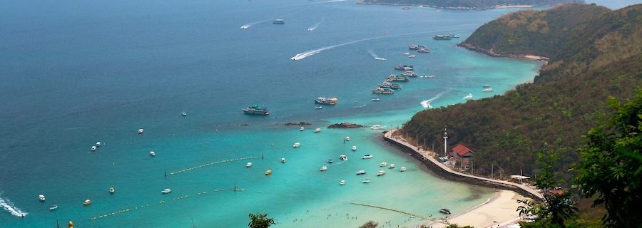 Stunning Koh Larn Island view with lush landscapes and turquoise waters.